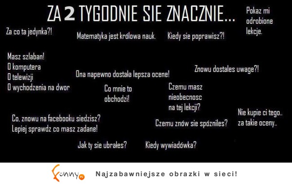 Za 2 tygodnie się zacznie...