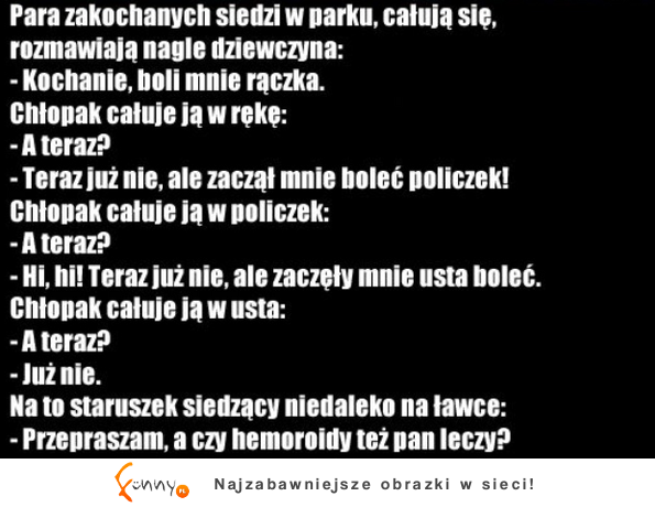 Para zakochanych siedzi w parku, całują się...