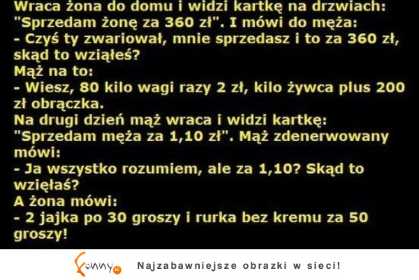 Żona - Mistrzyni Ciętej Riposty! :D