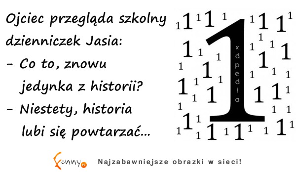 Ojciec przegląda szkolny dzienniczek Jasia! :D