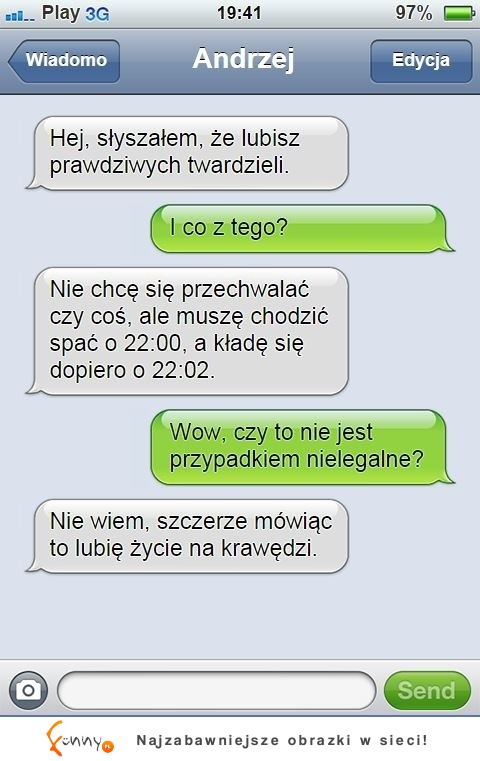 Hahaha chciał jej zaimponować ale chyba trochę przegiął :P