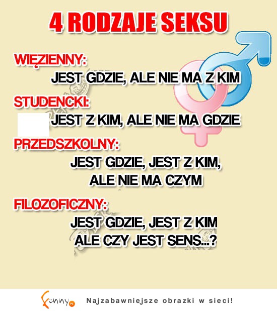 4 rodzaje SEKSU! 3 najlepszy HAHA!