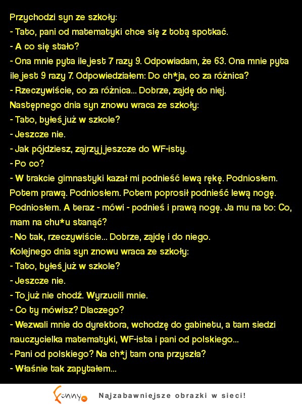 Przychodzi syn ze szkoły i mówi TACIE że musi się spotkać z NAUCZYCIELKĄ! ZOBACZ jak to się skończyło :)