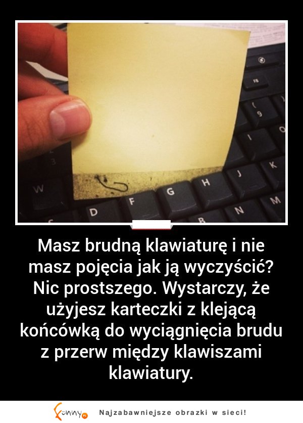 Chcesz wyczyścić klawiaturę? Znamy fajny sposób! :)