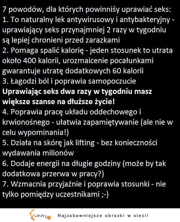 7 powodów, dla których powinniśmy częściej uprawiać seks! :D