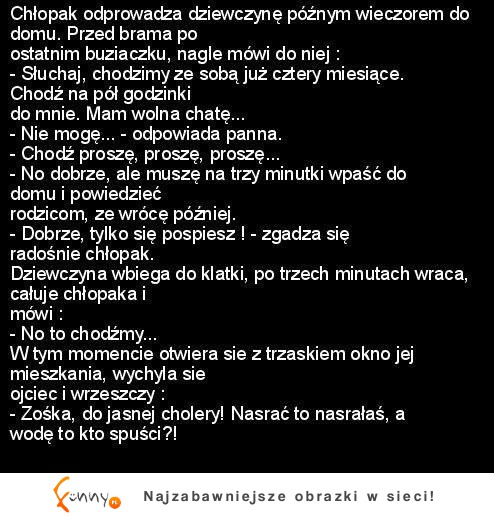 Chłopak odprowadza dziewczynę do domu! Zobacz jak to sie kończyło! :D