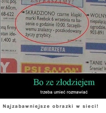 Skradziono mu klapki... Zobacz co napisał złodziejowi! Mocne :D