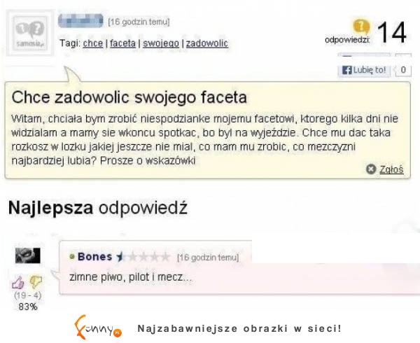 Dziewczyna prosi o radę...chyba nie o to jej chodziło! XD