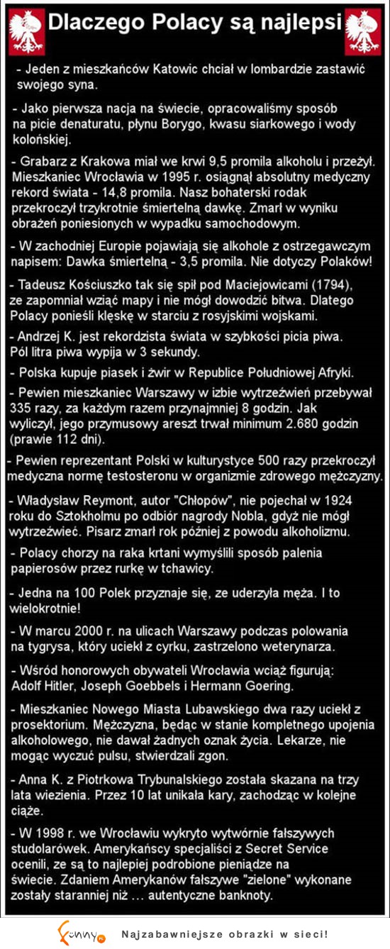 Dlaczego POLACY są najelpsi. HAHA