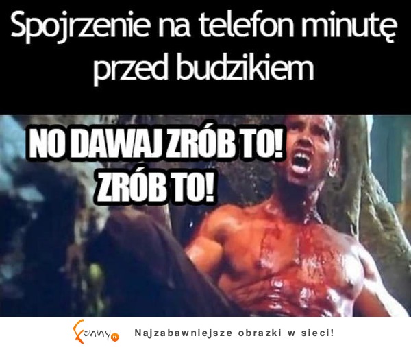 Budzenie się minutę przed budzikiem