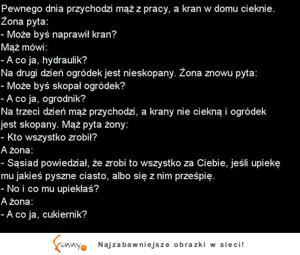 Przychodzi mąż z pracy... Żona pyta Może byś naprawił kran haha ZOBACZ jak to się skończyło