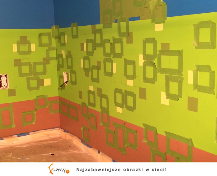 Matka zaprojektowa swojemu synowi pokój w stylu MINECRAFT, wow!