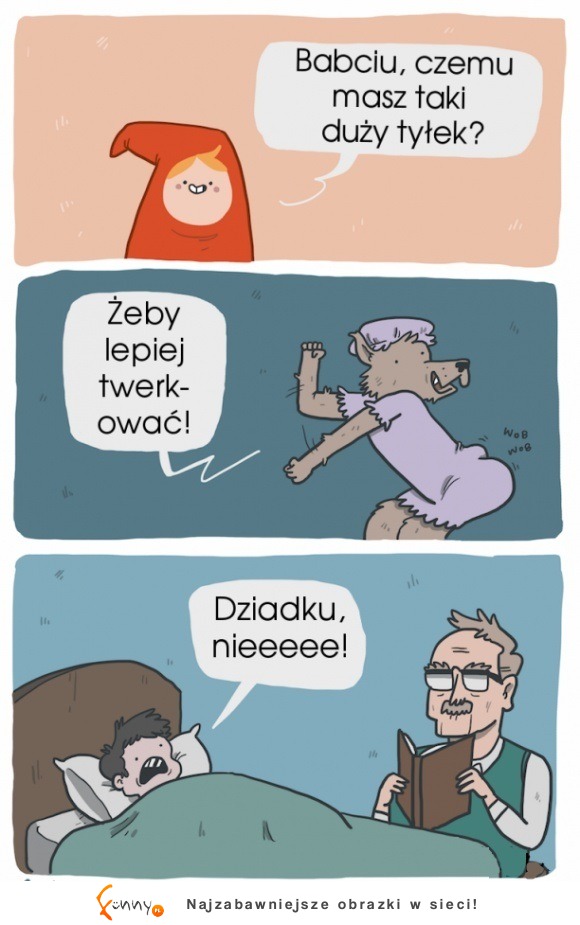 Czerwony kapturek miała brata XD Ale chyba tylko w czyjejś wyobraźni XD