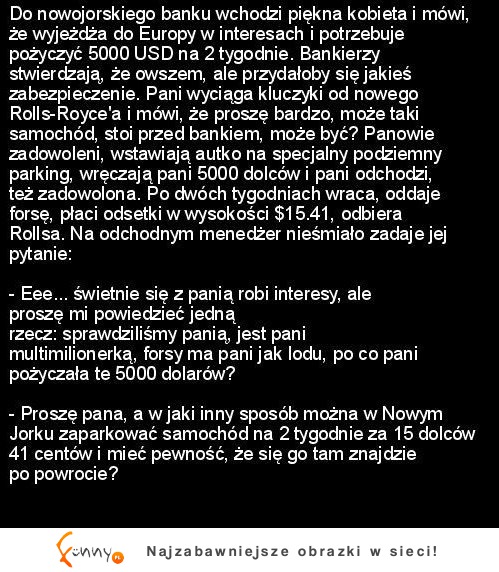 Nowojorski bank i piękna kobieta :D