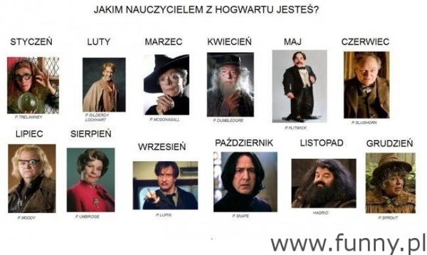 Jakim nauczycielem z Hogwardu jesteś?