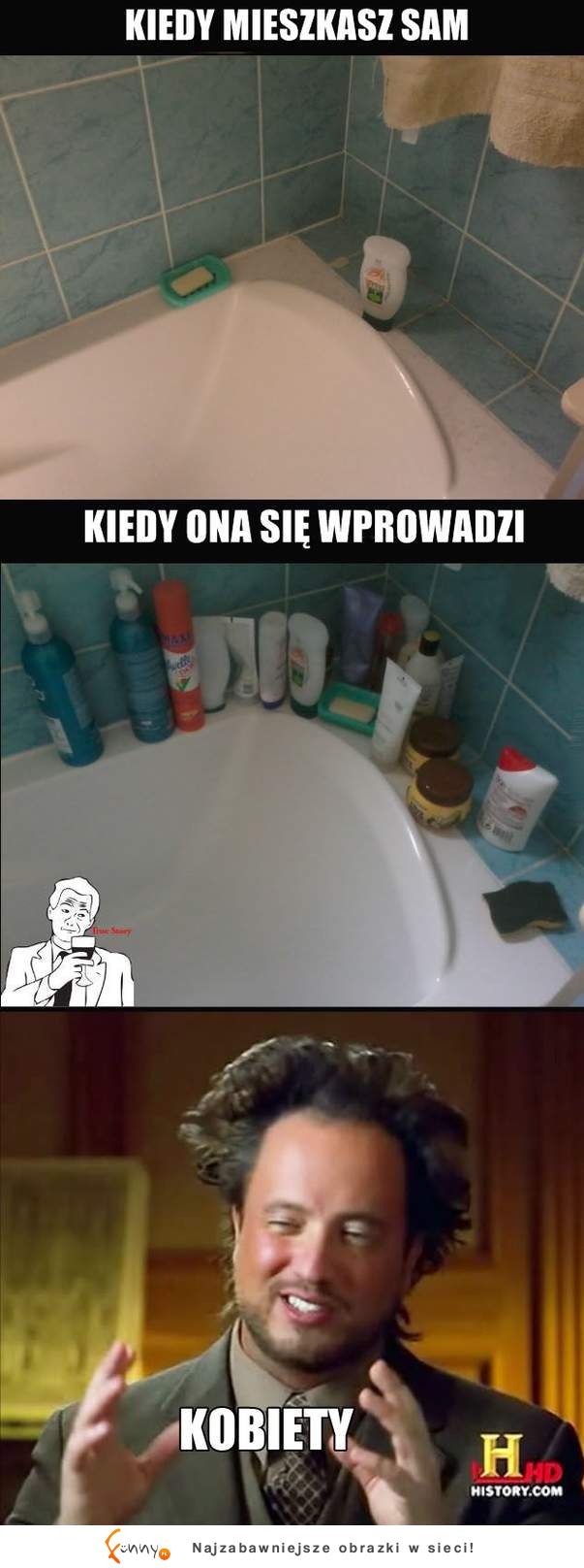 Różnice! Kiedy mieszkasz sam vs Kiedy mieszkasz z Kobietą :D