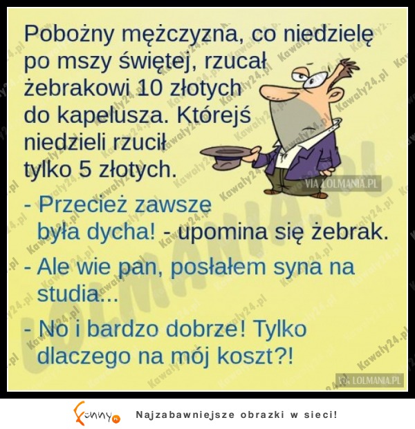 KAWAŁ DNIA! Facet wrzucał żebrakowi 10zł...aż nagle!