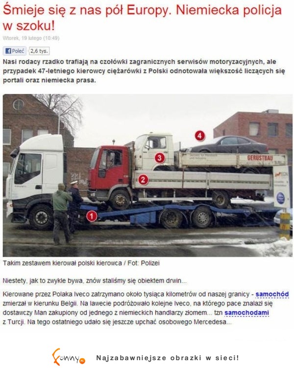 Niemiecka policja w szoku gdy zobaczyli Polaka! Co wykombinował?