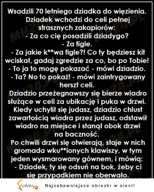 Dziadek trafił do więzienia i nieźle narozrabiał! LOL