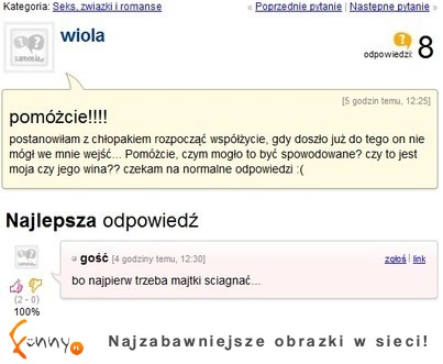 Postanowiła z chłopakiem rozpocząć WSPÓŁŻYCIE... chłopak nie mógł... zobaczcie co jej doradzili! :)