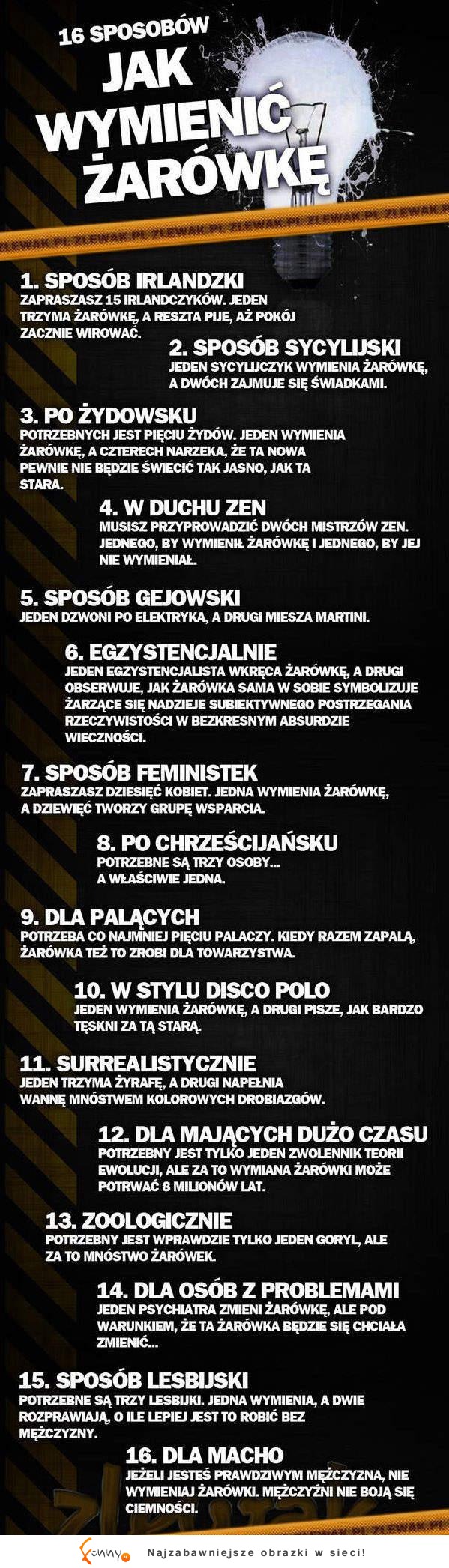 16 sposobów wymieniania żarówki :D Zobacz jak to robią inni :D