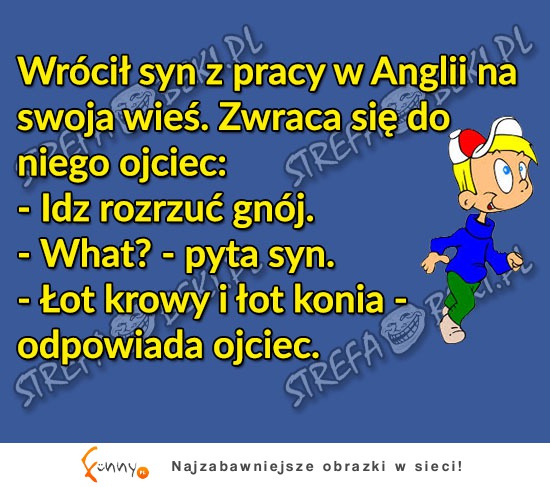 Kawał dnia! Syn wraca z Anglii i nie zna polskiego XD HAHA