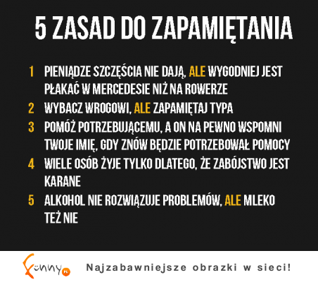 5 ZASAD do zapamiętania