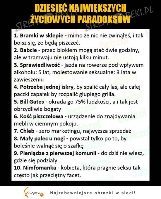 10 największych PARADOKSÓW! 7 najlepsze XD