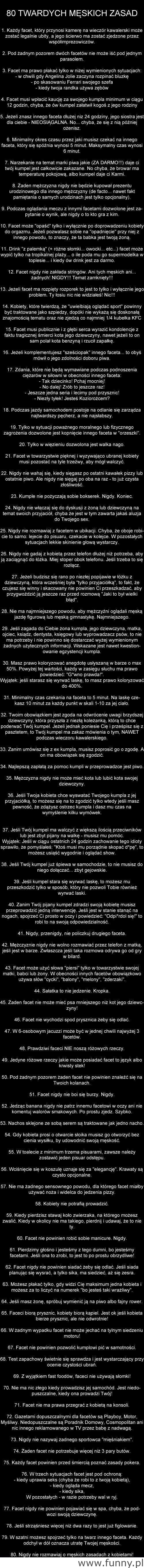 80 twardych męskich zasad