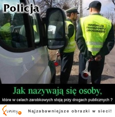 Jak się NAZYWAJĄ osoby które w celachZAROBKOWYCH stoją przy drogach publicznych? Kto ZGADNIE? :D