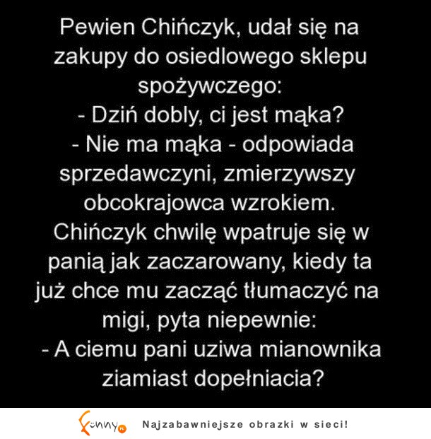 Chińczyk w sklepie spożywczym! :D