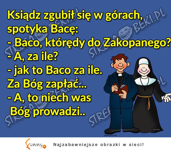 Zgubił się ksiądz w górach. ZOBACZ czy Baca mu pomógł! LOL XD