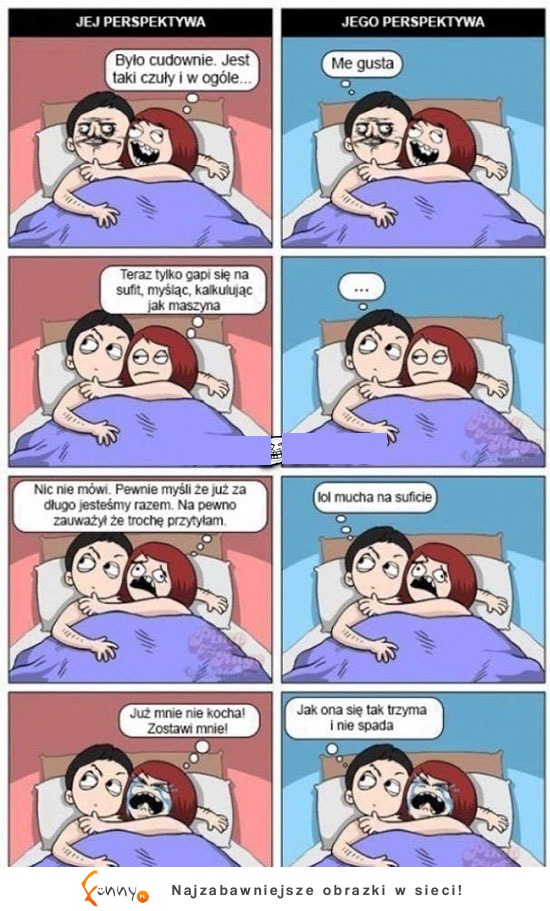 O czym myśli kobieta a o czym facet PO SEXIE!