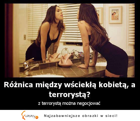 Wściekła kobieta vs terrorysta :D