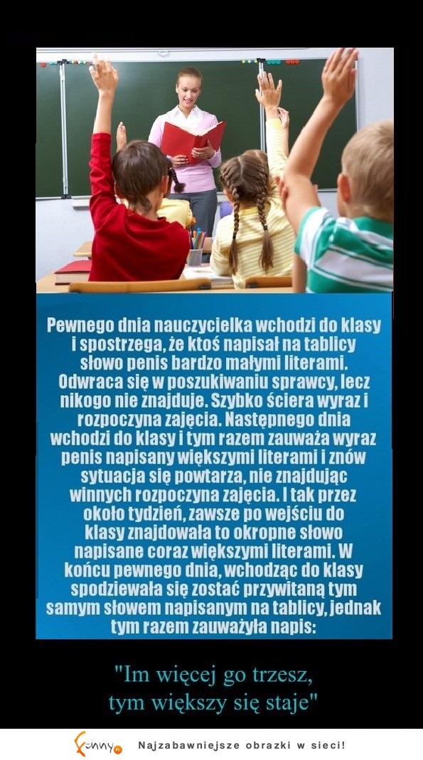 Nauczycielka i jej problemy z uczniami- MOCNY KAWAŁ na dziś! Dzieci są STRASZNE