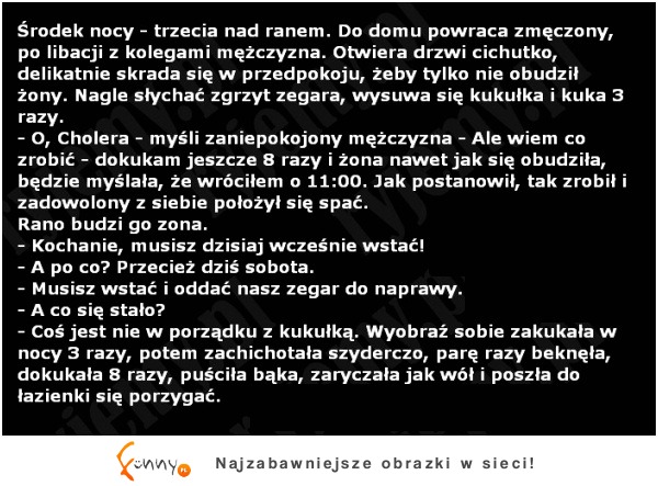 Środek nocy - Do domu powraca zmęczony, po libacji z kolegami mężczyzna! HAHA Dobre :)