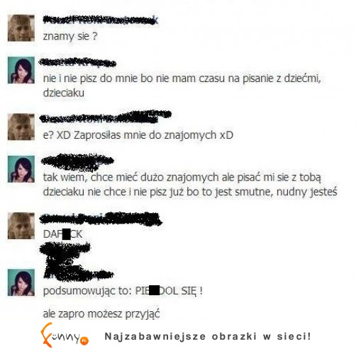 Z serii dziwni ludzie na facebooku... :D