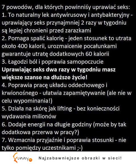 7 powodów, dla których warto uprawiać seks! :)