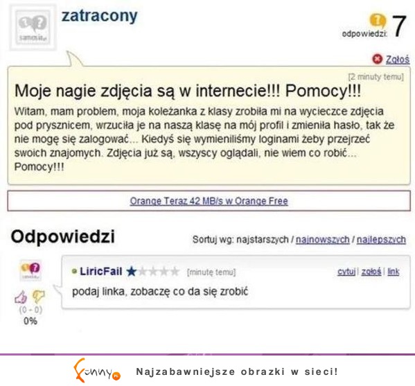 Koleżanka wrzuciła jej nagie zdjęcia do internetu... Zobacz co jej doradzili...