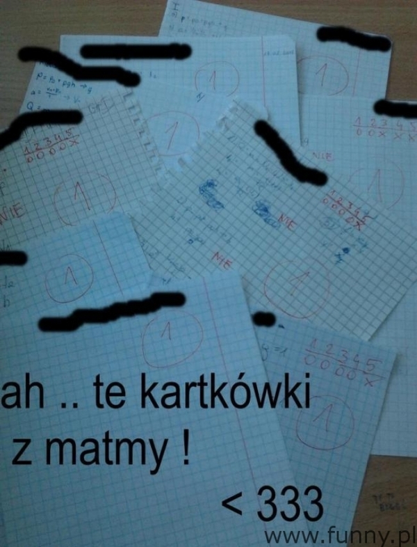 kartkowki z matmy