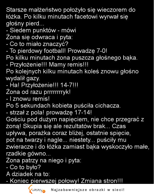 Starsze małżeństwo położyło się do łóżka...