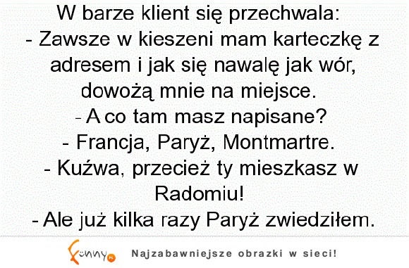 Jak wrócić bezpiecznie do domu po poijawie. Ten facet wiedział!