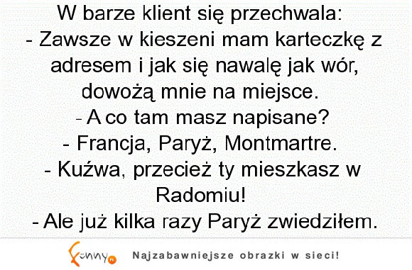 Jak wrócić bezpiecznie do domu po poijawie. Ten facet wiedział!