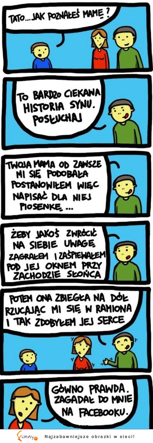 Opowiada synowi jak poznał matkę... jej reakcja bezcenna! Zobacz co odpowiedziała Xd