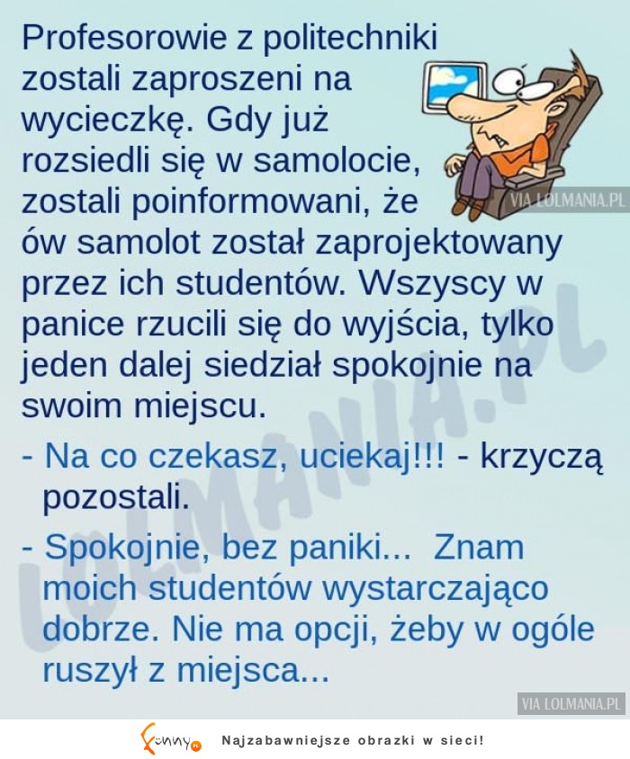 Samolot, który zbudowali studenci! Haha profesor najlepiej!