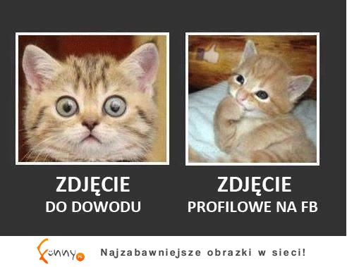 Zdjecie do dowodu a zdjecie na fb jak widac jest roznica