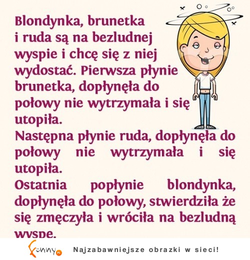 Blondynka jak zwykle nie zrozumiała... HAHA