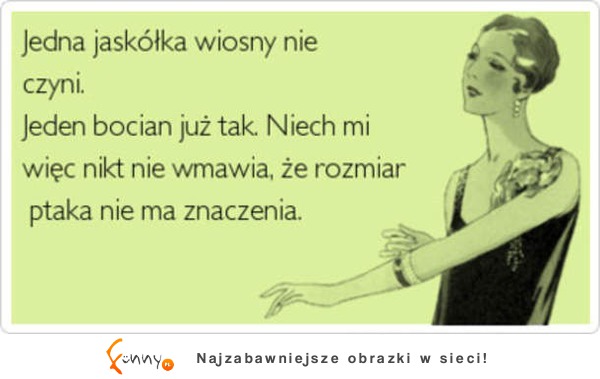 Jedna jaskółka wiosny nie czyni