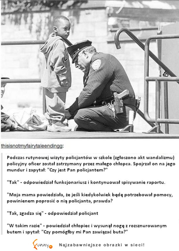 Chłopiec miał nietypową prośbę do POLICJANTA!