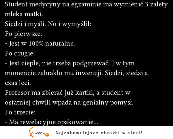 Hehe student wykminił to najlepiej, jak można było :D